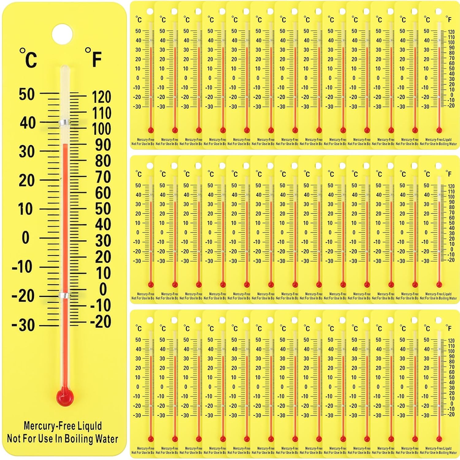 Maitys 50 Pcs Science Thermometers for Classroom Teaching Tools