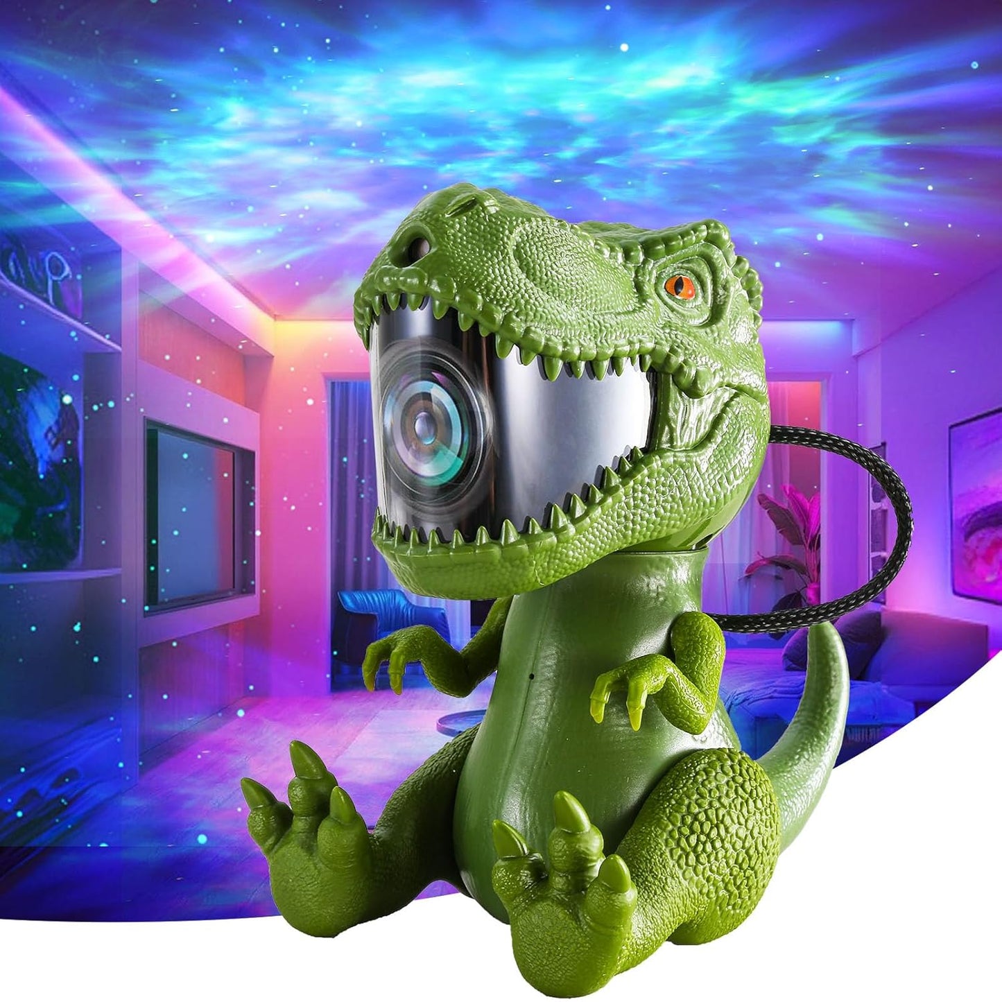 Dino Galaxy Projector - Colorful LED Night Light