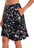 Women's Tennis Skirt Knee Length Skort with Pockets - Comfortable