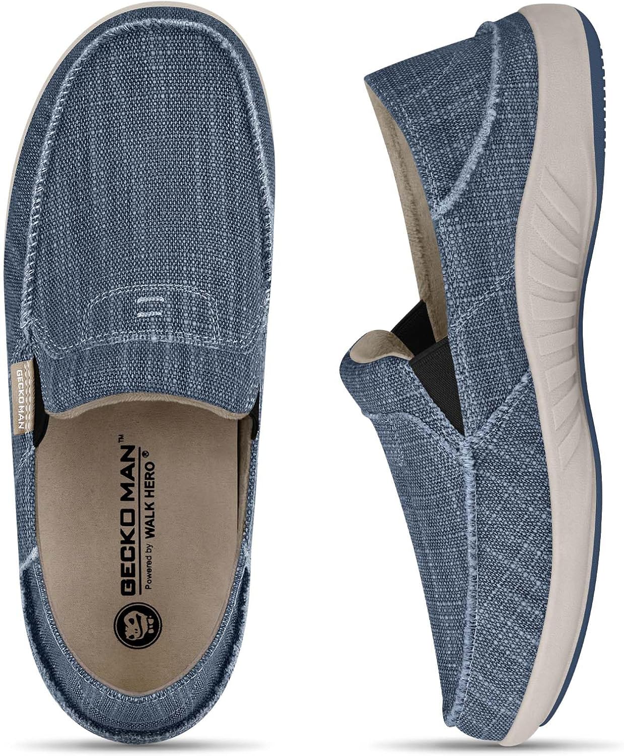 Mens Slip On Shoes with Arch Support for Plantar Fasciitis Relief