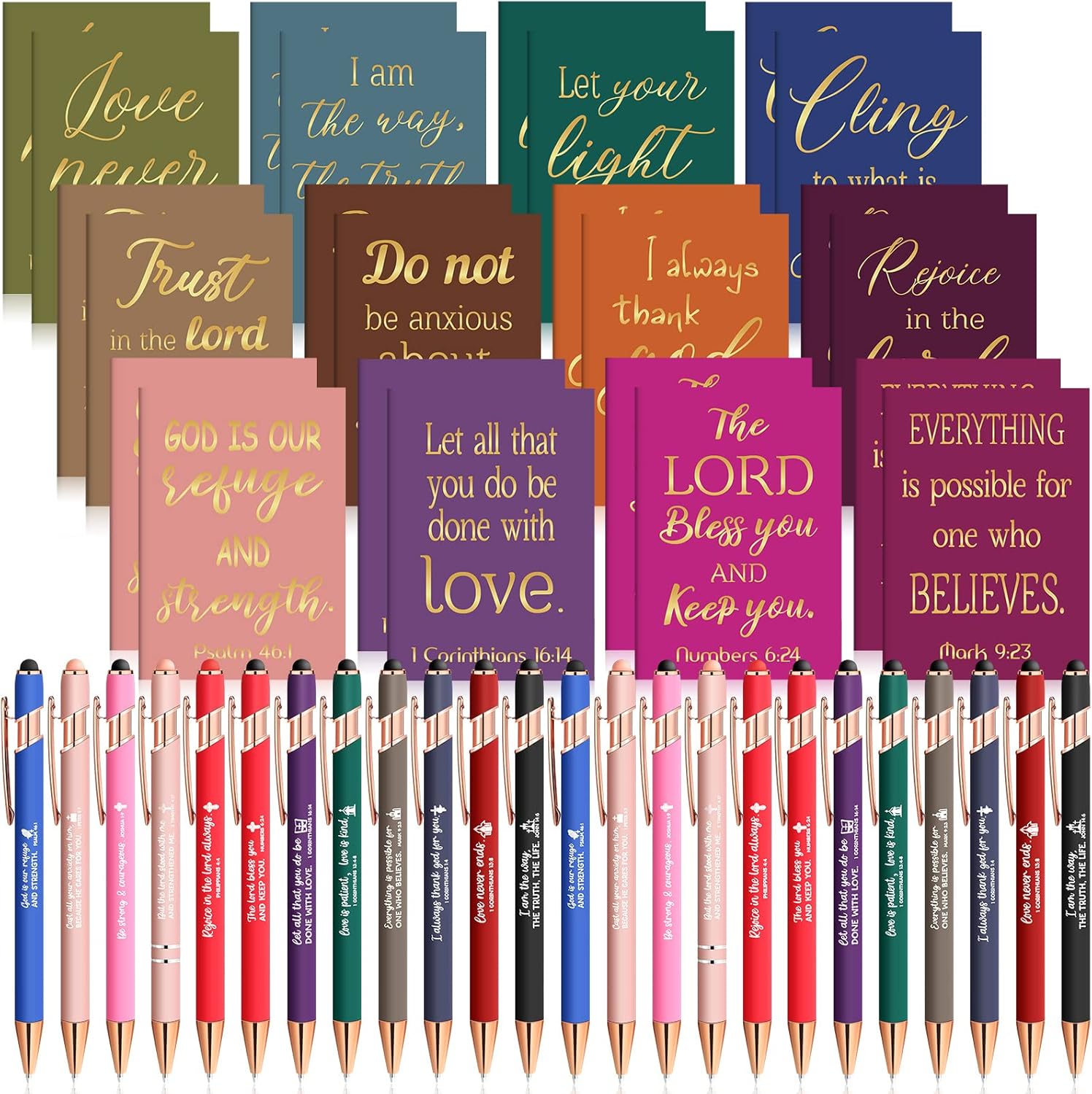 Estune Bible Pens & Notepads Set
