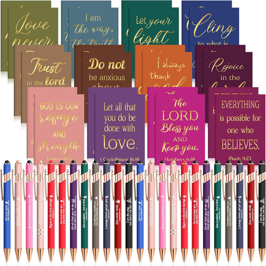 Estune Bible Pens & Notepads Set
