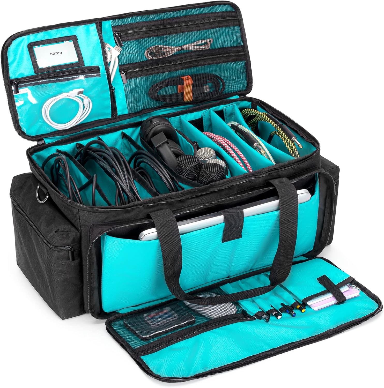 LoDrid Cable File Gig Bag for DJs with Detachable Bottom & Dividers