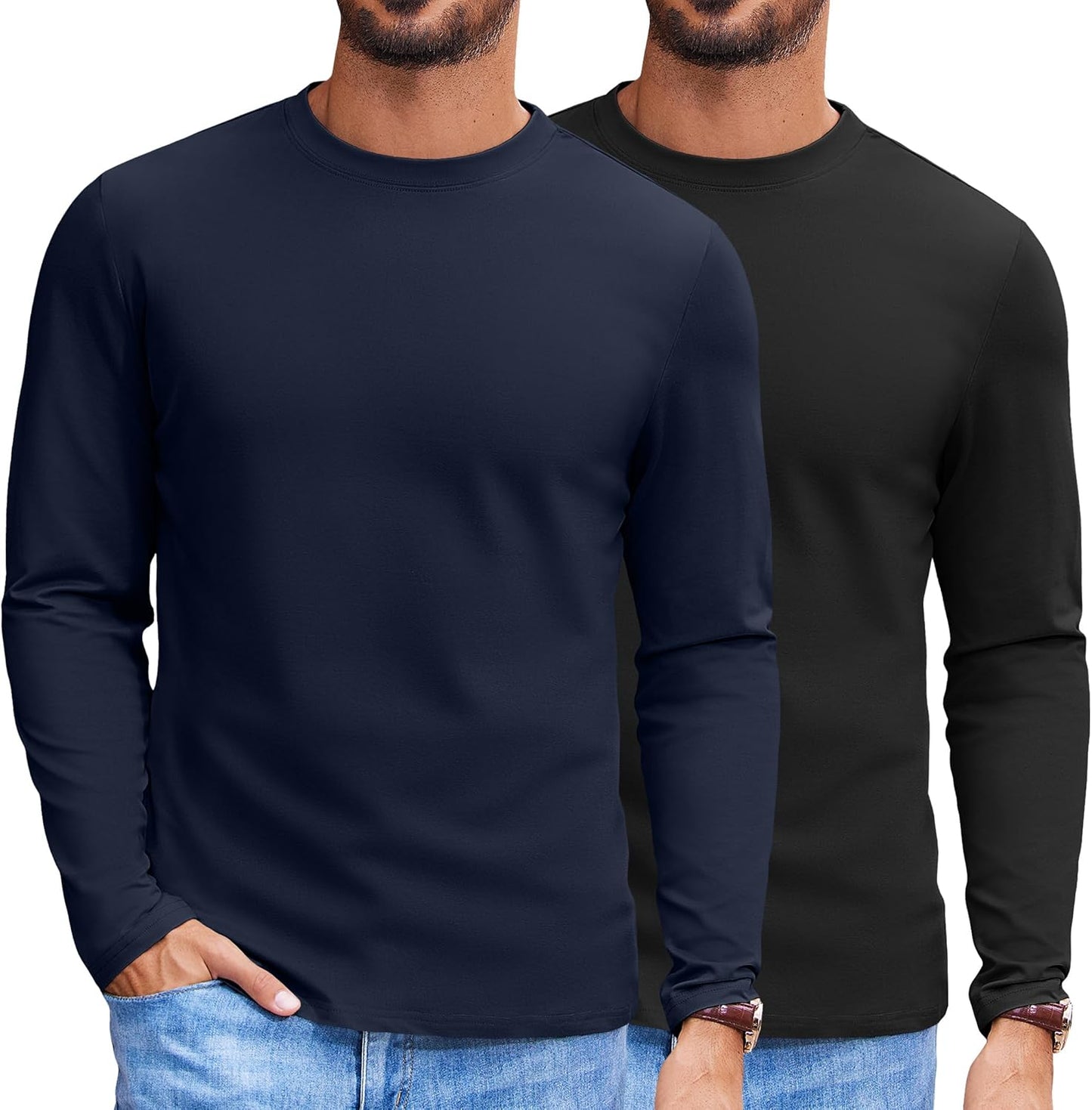 COOFANDY Mens Long Sleeve Tee Shirts for Casual Style and Comfort