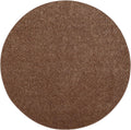 Ambiant Pet Friendly Solid Color Brown 6ft Round Rug - Soft, Stain