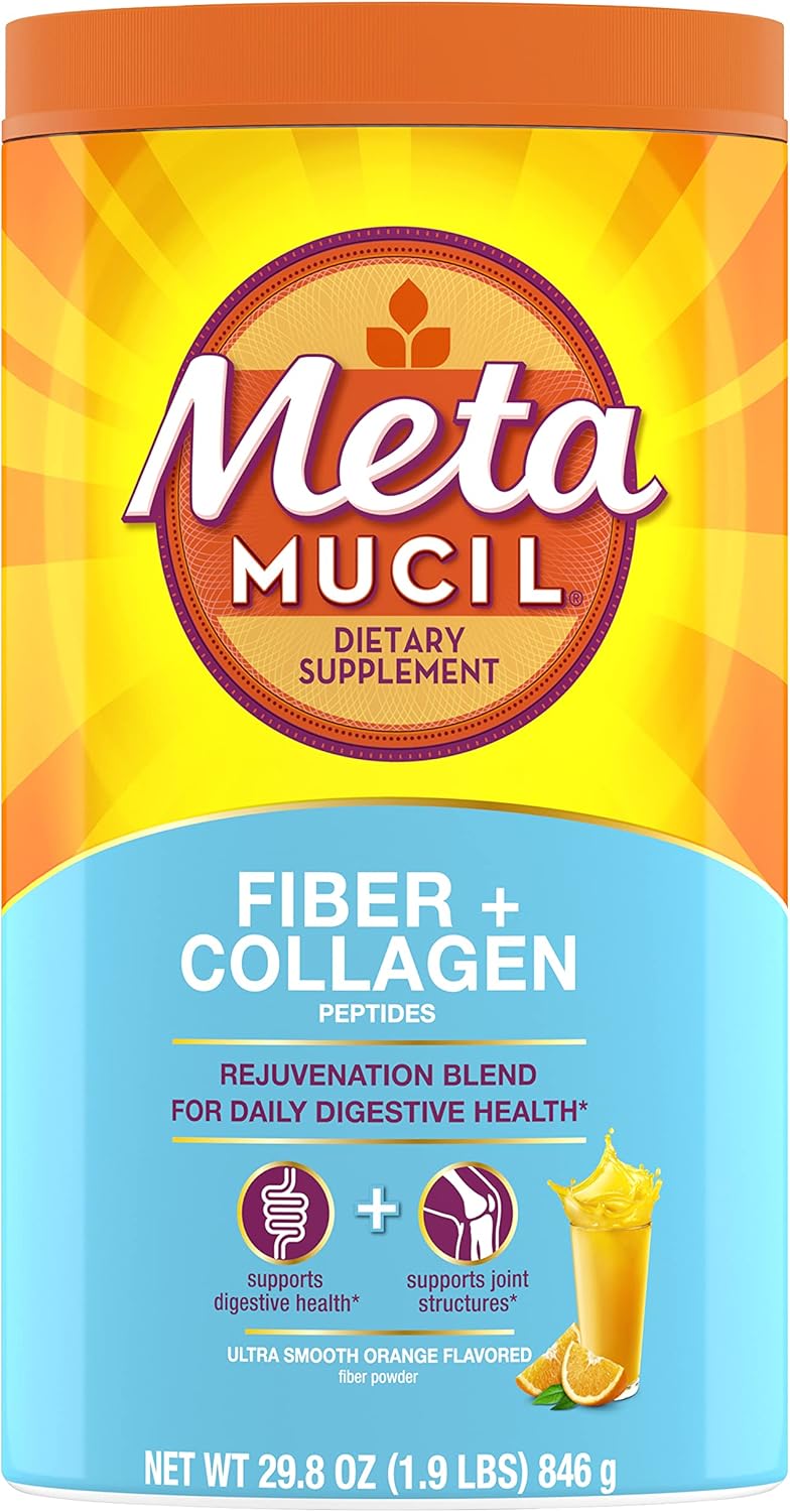 Metamucil Daily Fiber + Collagen for Digestive Health Support