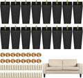Square Tapered Sofa Legs 8 in Plastic Replacement Feet - Quick Install