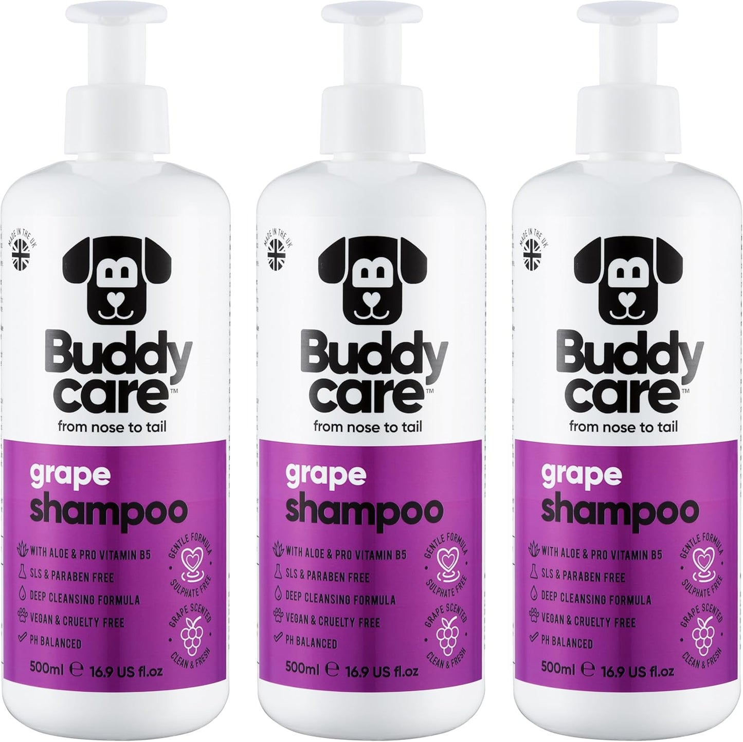 Grape Dog Shampoo with Aloe Vera for Fresh and Clean Fur