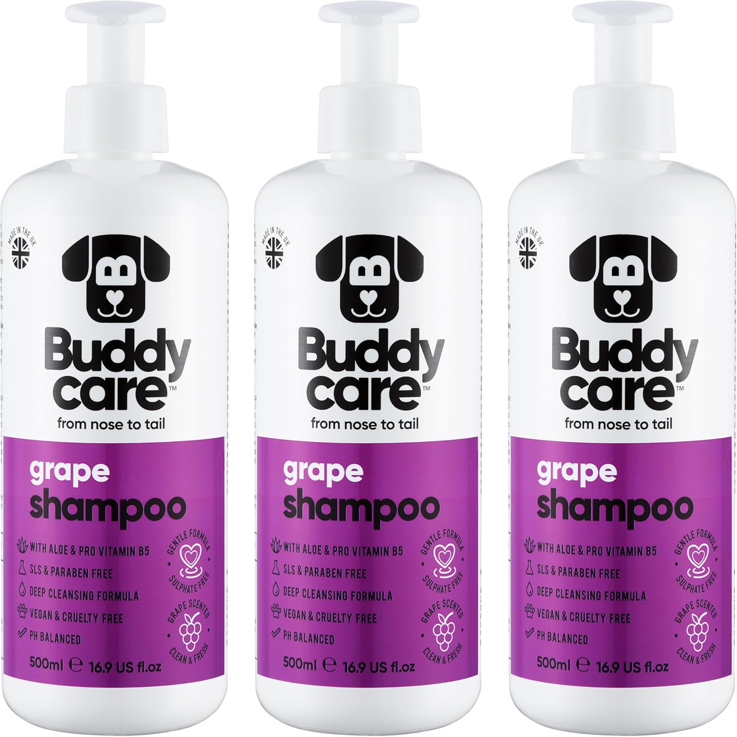 Grape Dog Shampoo with Aloe Vera for Fresh and Clean Fur