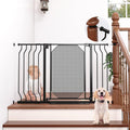 29.5ft-48ft Metal Mesh Baby Gate for Stairs & Doorways - Auto Close
