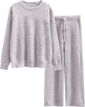 Women's Fuzzy Fleece Pajama Set - Cozy Loose Fit Lounge Set