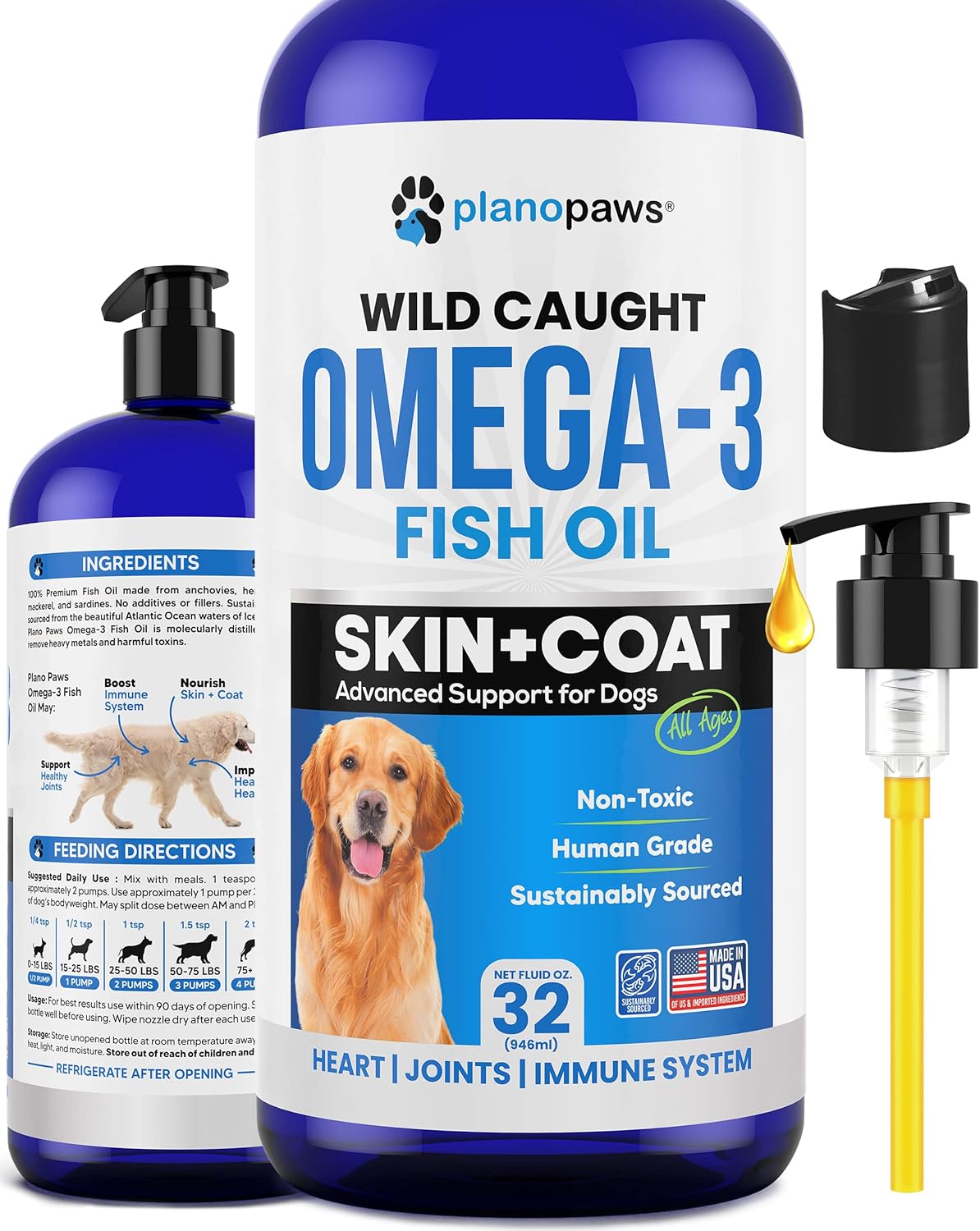 Omega 3 Fish Oil for Dogs - Reduce Shedding & Itching