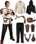 Panitay Men's Renaissance Costume Set 8 Pcs - Complete Medieval Outfit