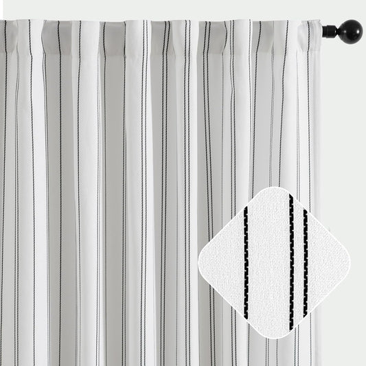 Classic Black and White Striped Curtains for Modern Homes