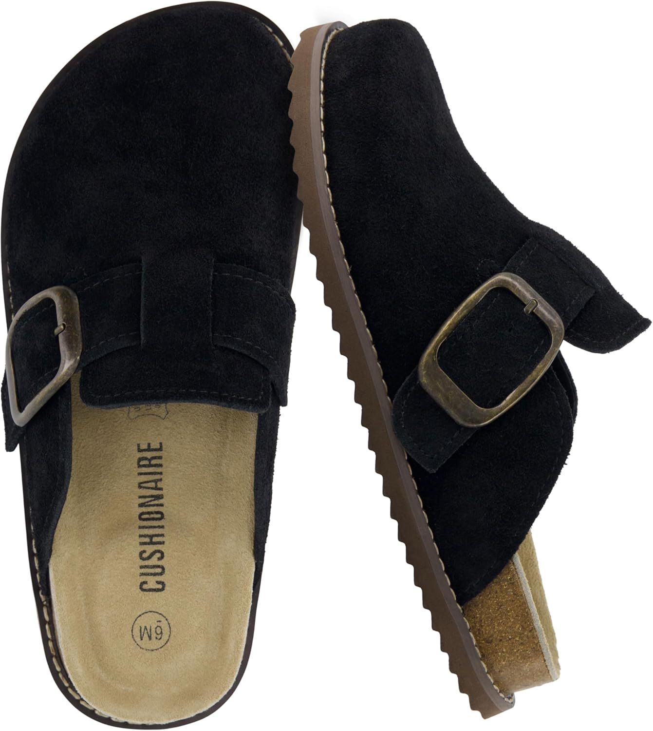CUSHIONAIRE Women's Blain Genuine Suede Slip-On Clogs Review