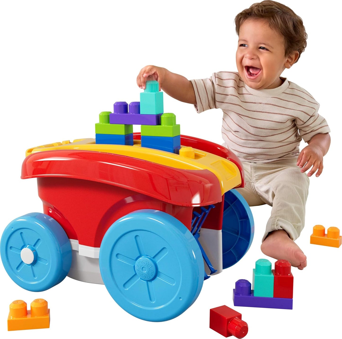 Mega Bloks First Builders Toddler Building Toy with Wagon