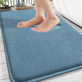 Memory Foam Bath Mat Rug 30x20 in Airy Blue - Extra Soft Quick Dry