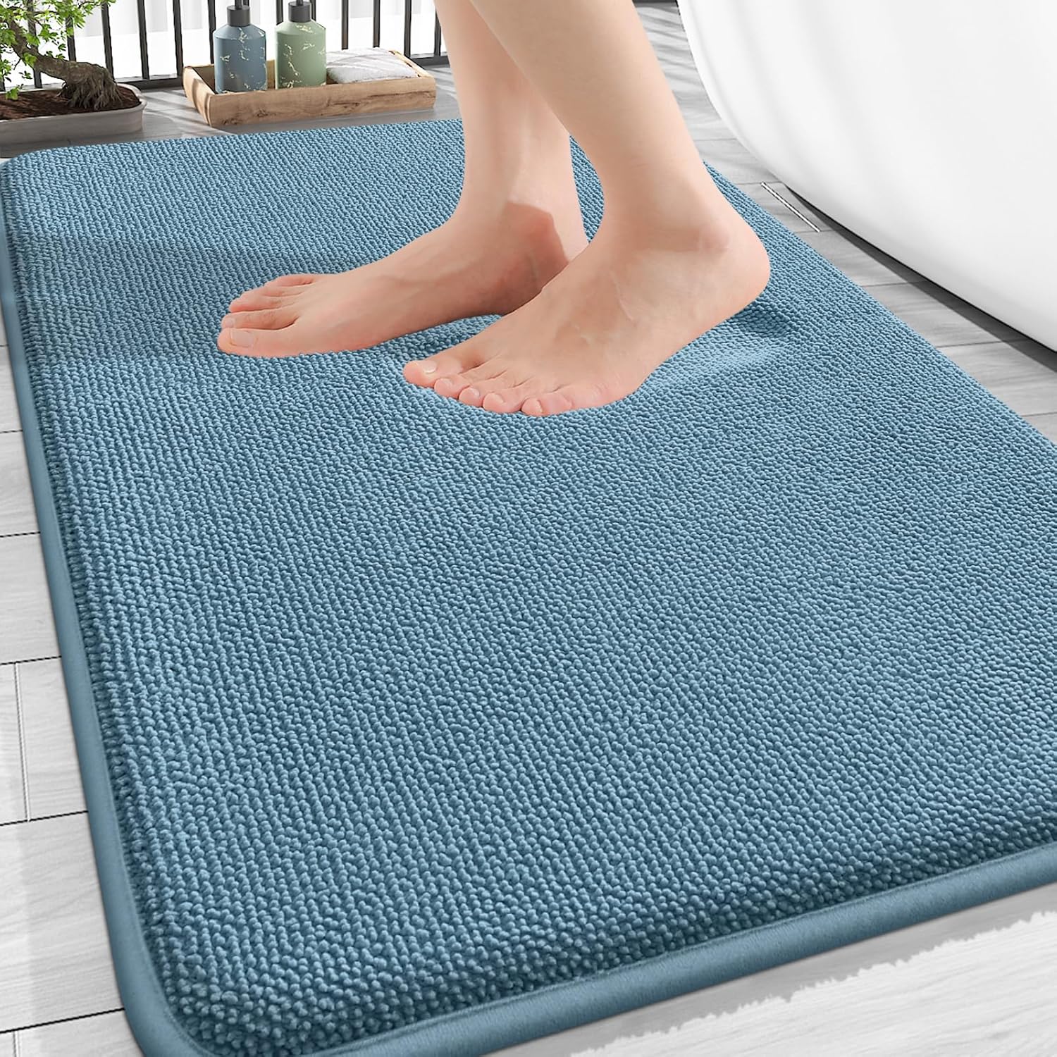 OLANLY Thick Memory Foam Bath Mat Rug for Luxurious Comfort