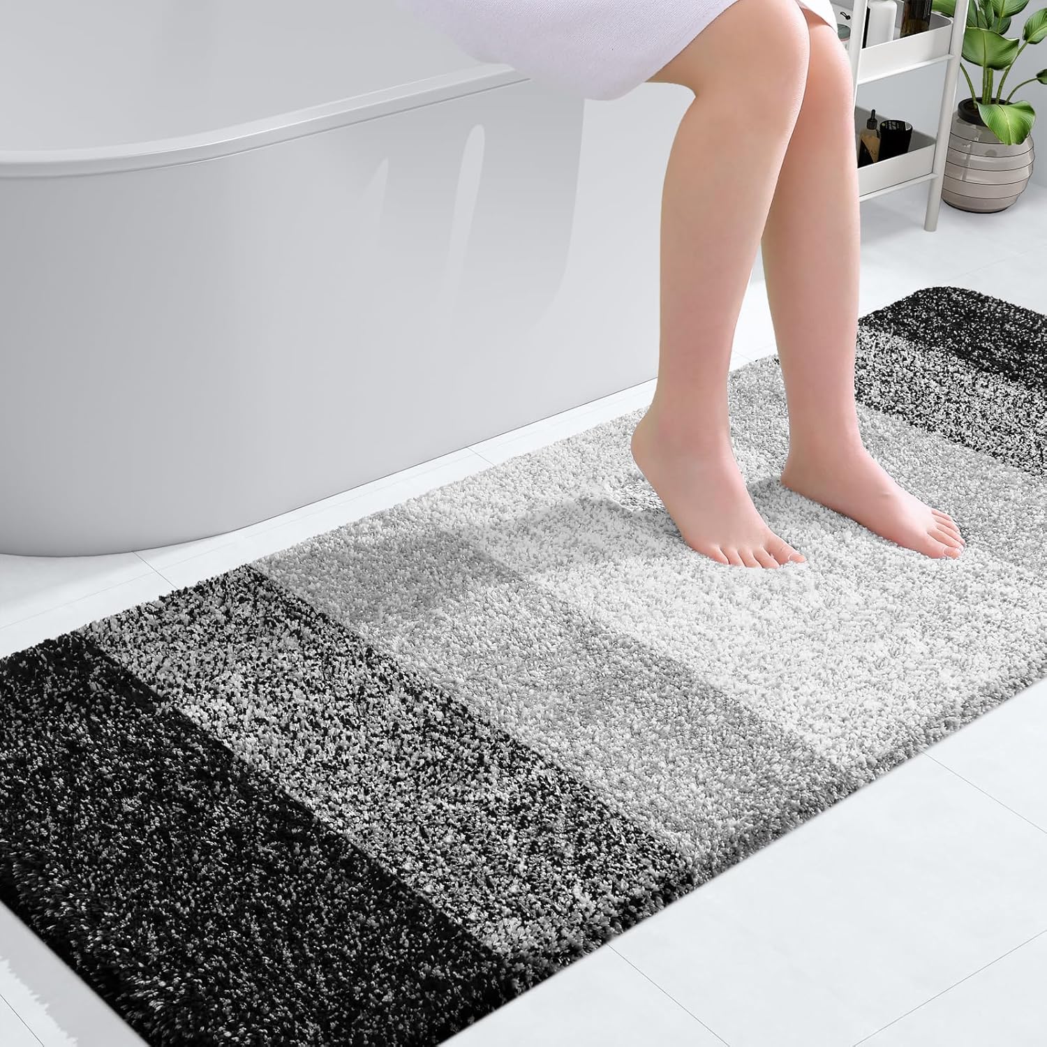 OLANLY Bathroom Runner Rugs 59x24 for Luxurious Comfort