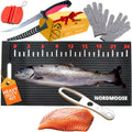Fish Fillet Mat Kit with Ruler and Knife - Portable NonSlip Mat