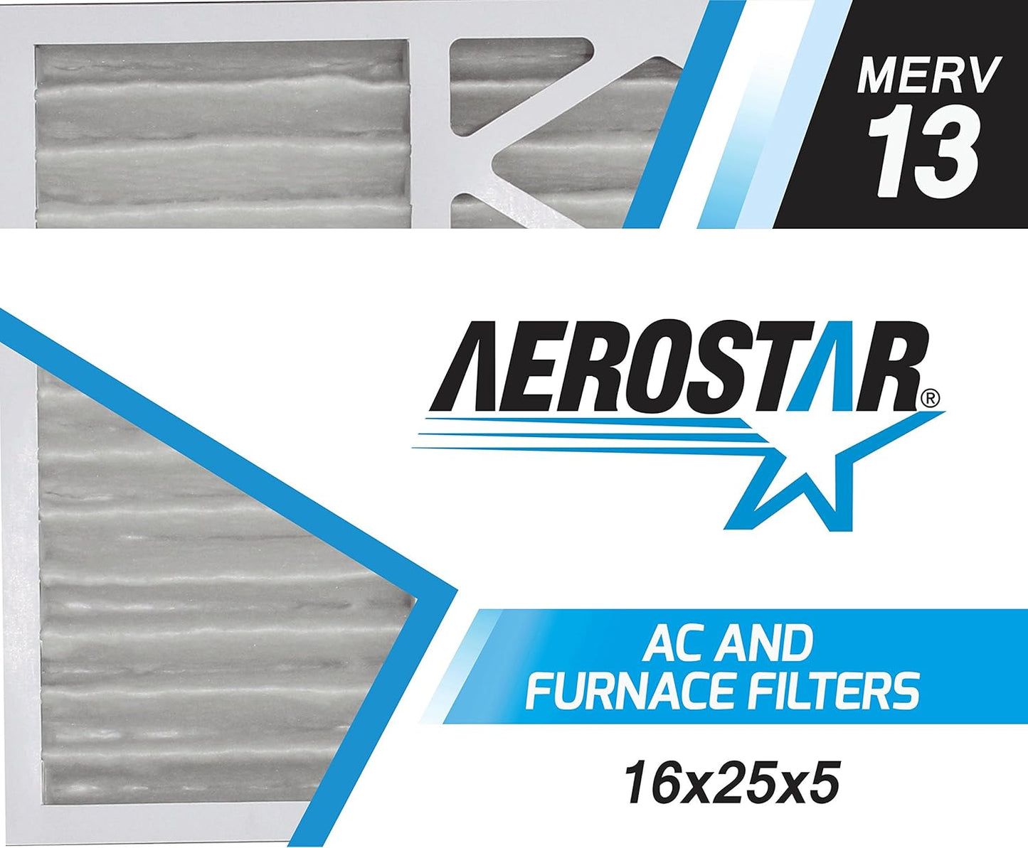 Aerostar 16x25x5 MERV 13 Filters for Cleaner Air Quality
