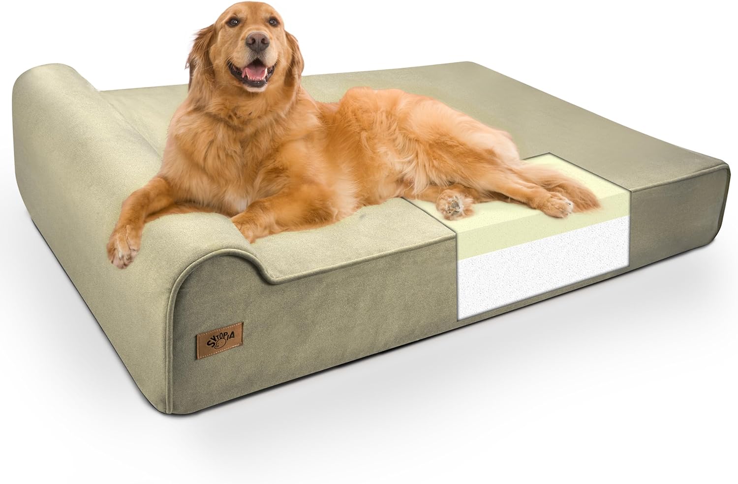 Sytopia 35D XXL Memory Foam Dog Bed for Large Senior Dogs