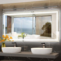 84x40 in LED Mirror for Bathroom with Front Light and Backlit