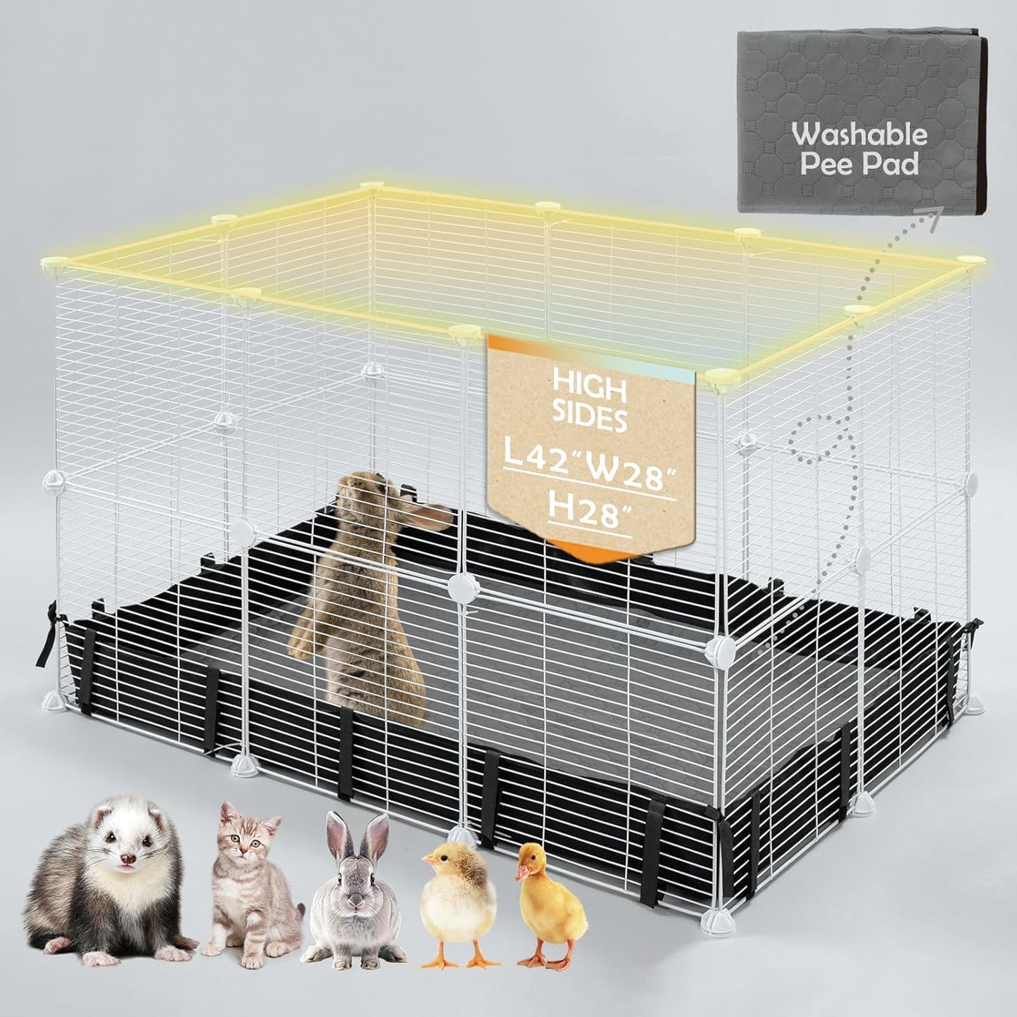 MEEXPAWS Guinea Pig Rabbit Cages Playpen for Small Animals