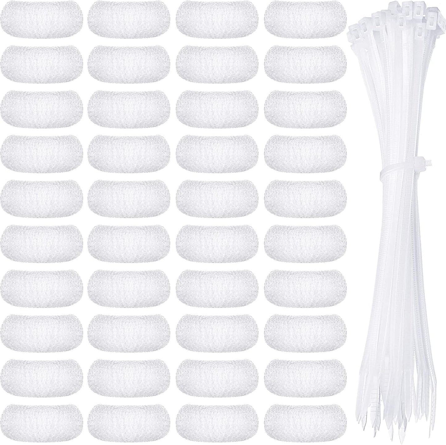 Lauwell 40pcs Nylon Mesh Lint Traps - Prevents Clogs