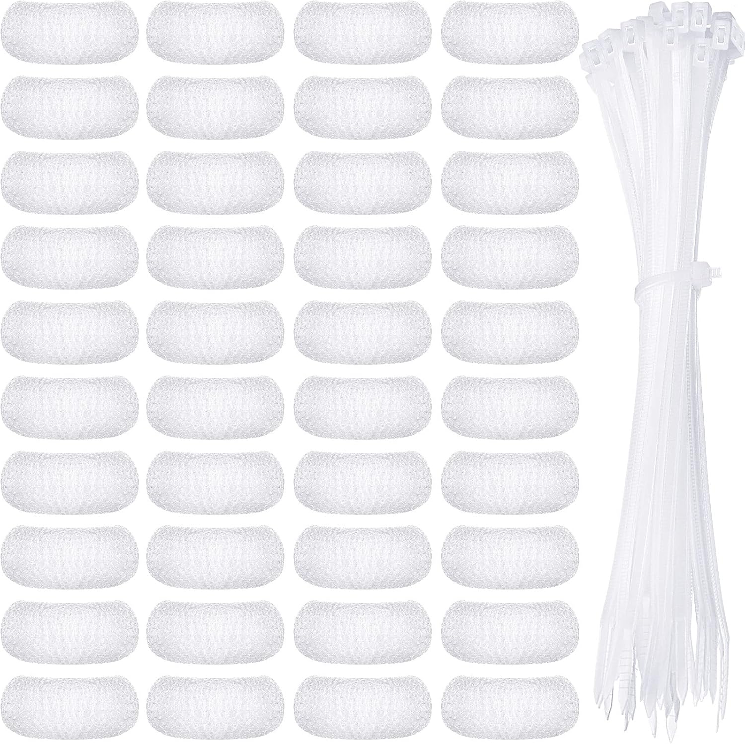 Lauwell 40pcs Nylon Mesh Lint Traps - Prevents Clogs