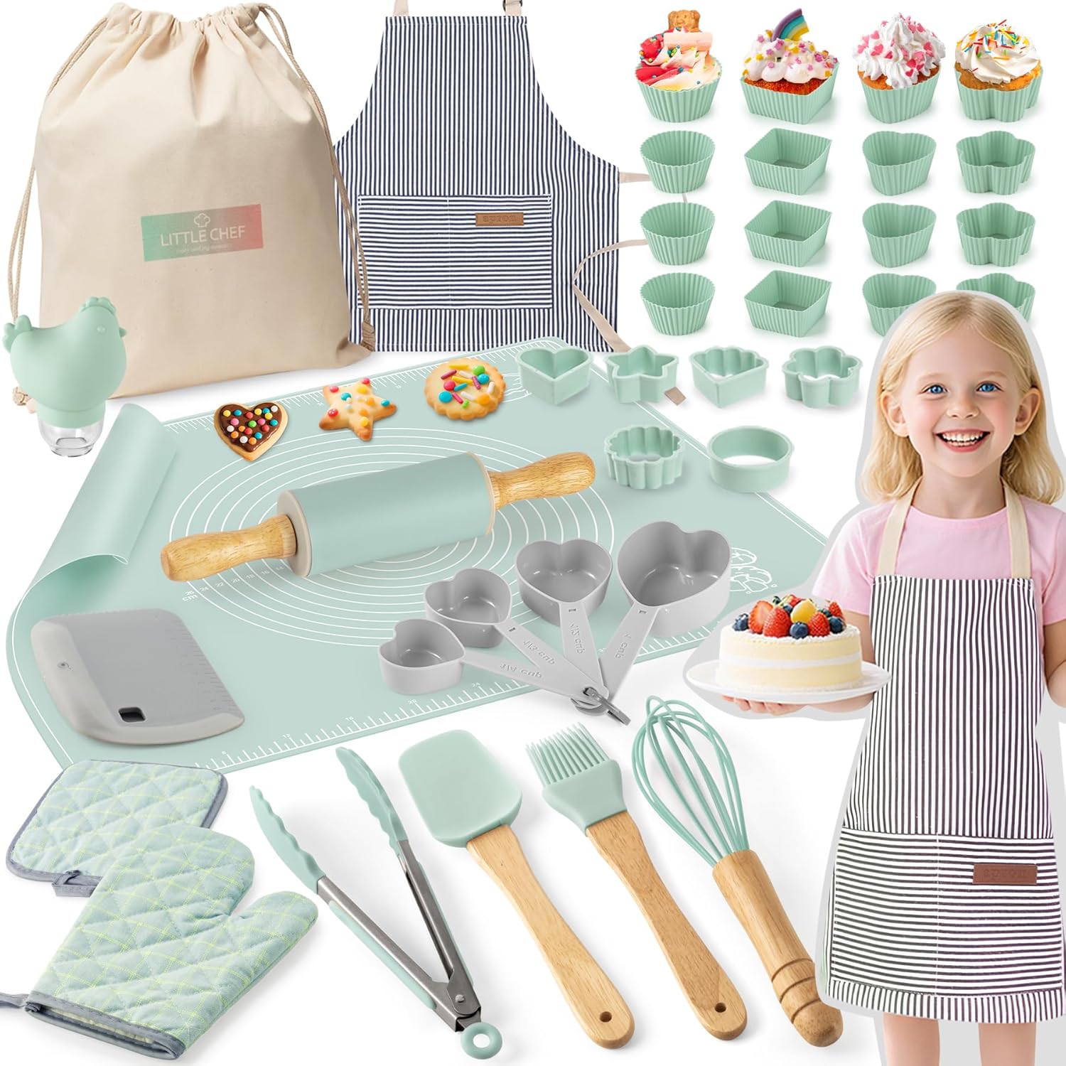 Ultimate Baking Kit for Kids - 38 Piece Kitchen Tools Set
