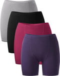BAMBOO COOL Womens Boxer Briefs Boy Shorts 4-Pack - Soft Bamboo Blend