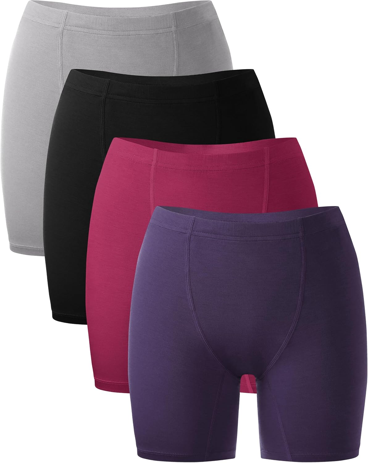 Bamboo Cool Womens Boxer Briefs Soft Stretch Panties 4 Packs
