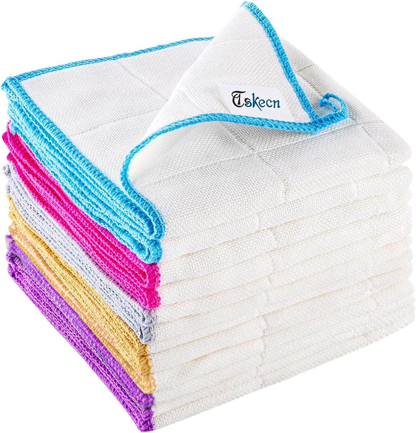 Set of 10 Reusable Absorbent Dishcloths - Versatile Cleaning Towels