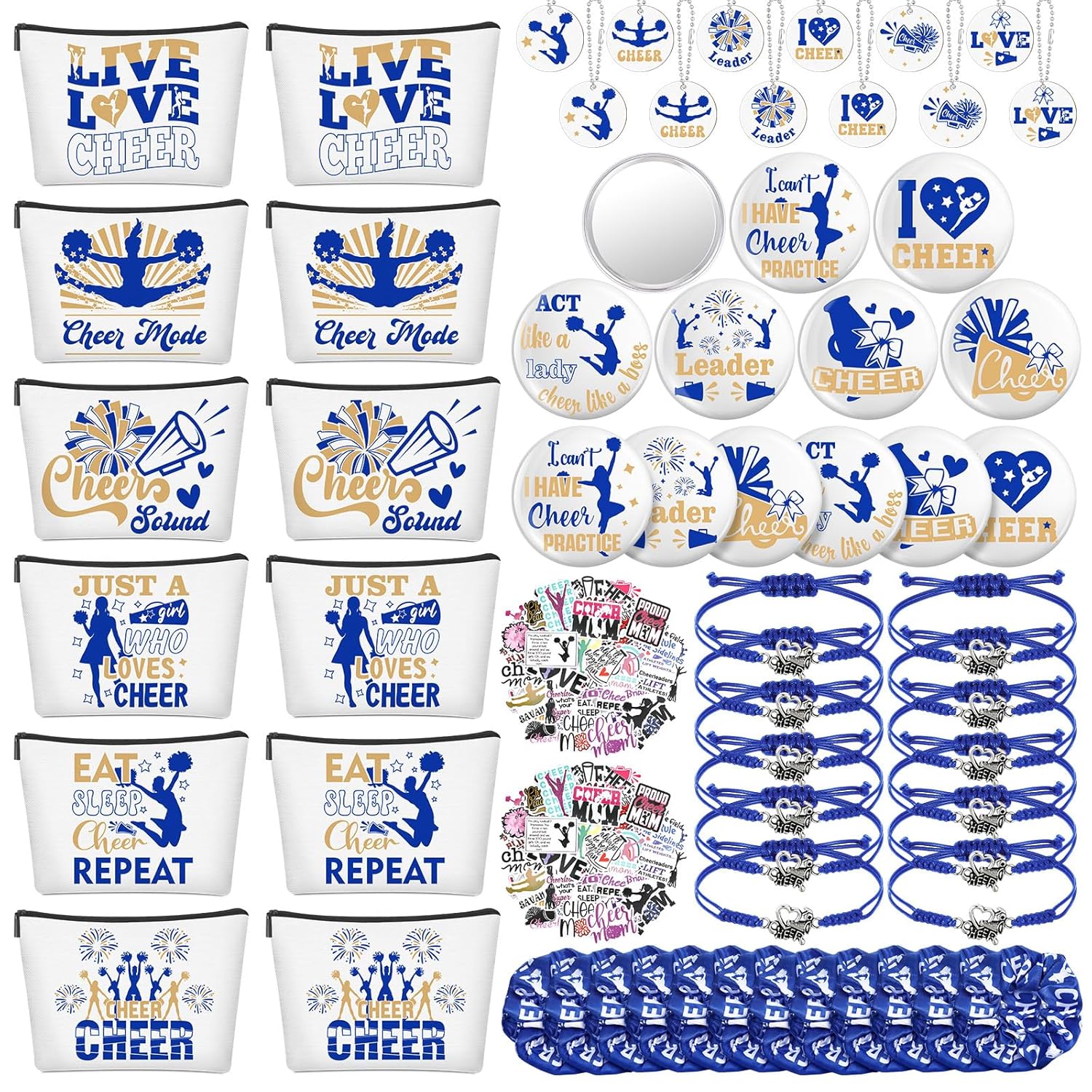 160 Pcs Cheerleader Gifts Bulk for Team Cheer Accessories