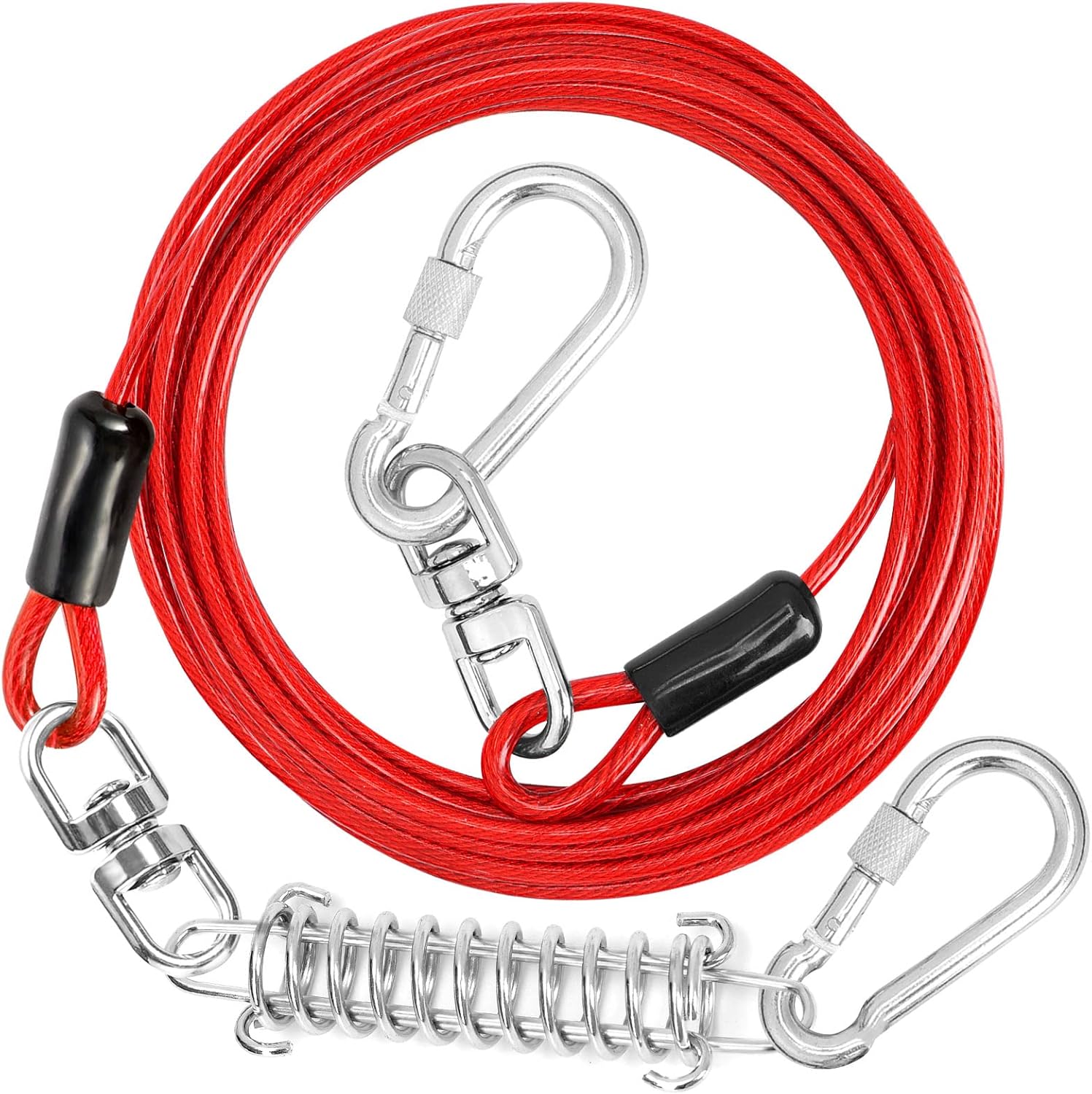 Jenico 100 FT Dog Runner Cable with Swivel Hook for Pets