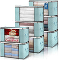 Budding Joy 90L Large Storage Bags 8 Pack - Foldable Closet Organizers