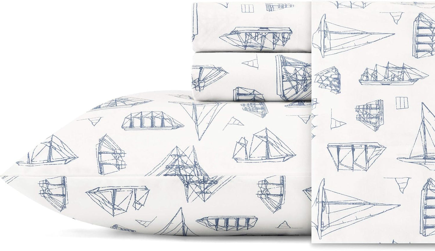 Nautica Full Size Sheet Sets for Crisp & Cool Coastal Decor
