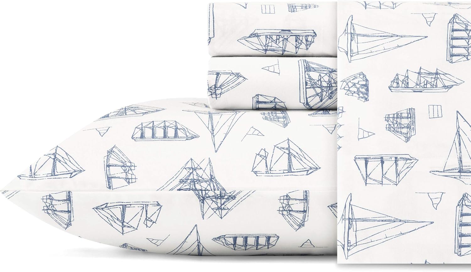 Nautica Full Size Sheet Sets for Crisp & Cool Coastal Decor
