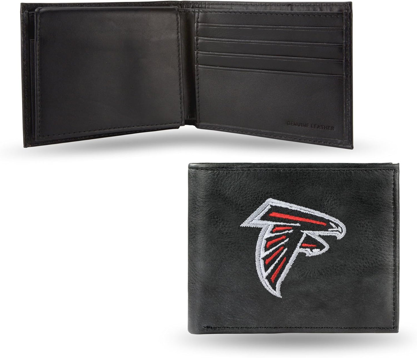 Men's Embroidered Leather Billfold Wallet for Sports Fans