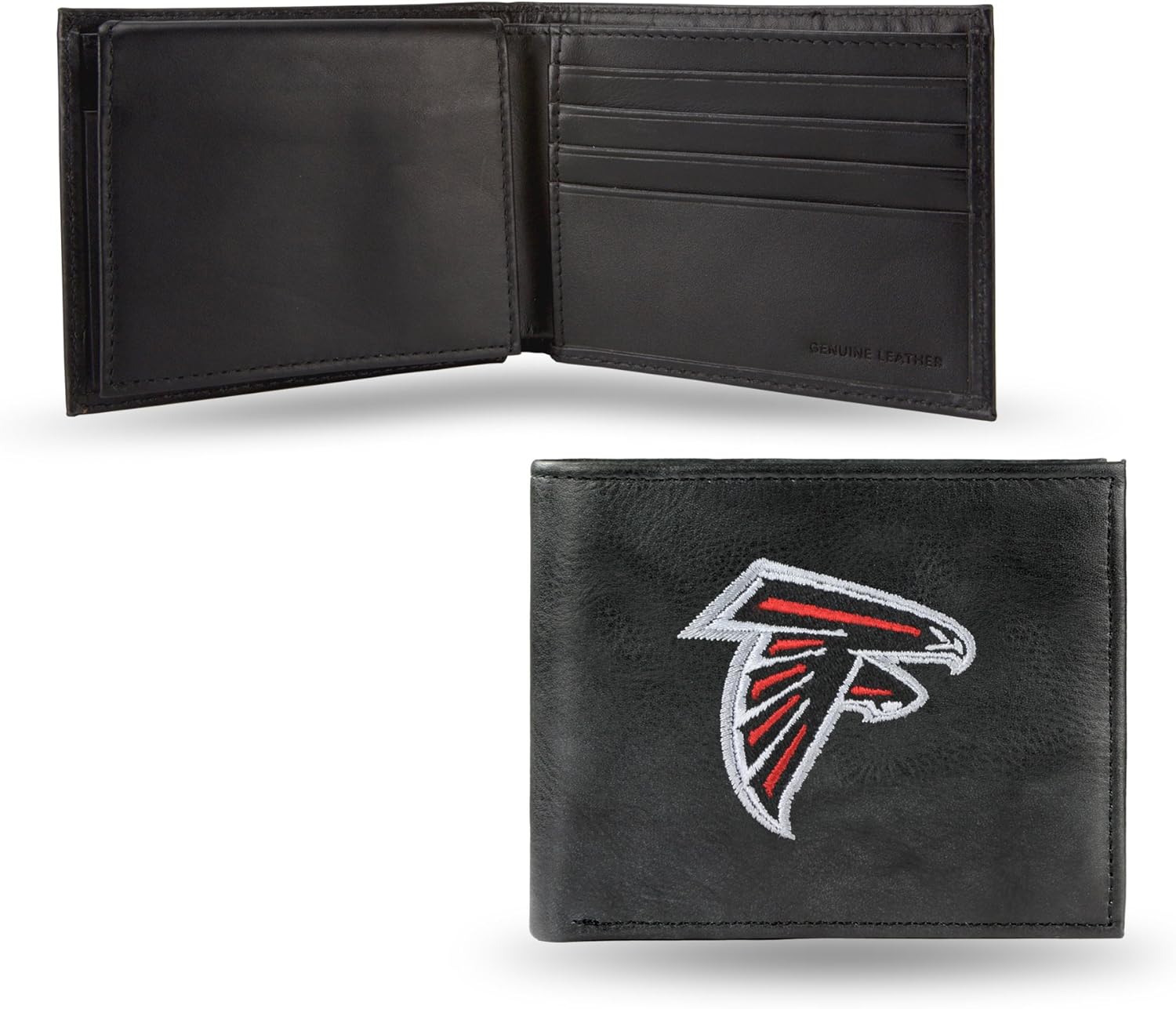 Men's Embroidered Leather Billfold Wallet for Sports Fans
