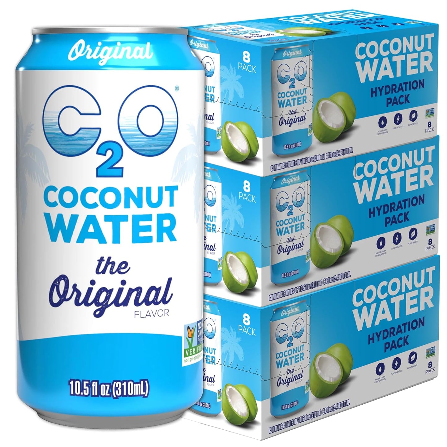 Coconut Water by C2O - Refreshing Hydration in Every Can