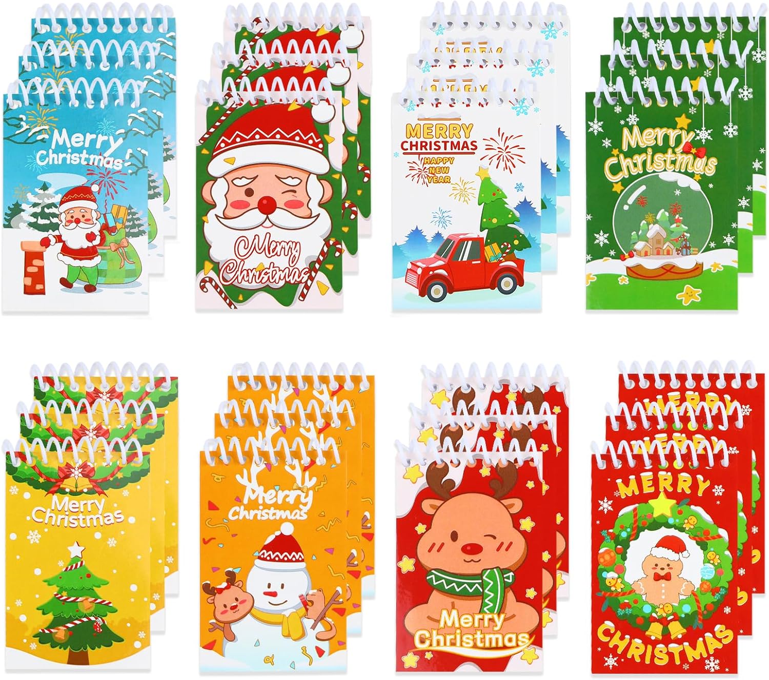 Christmas Notepads for Kids - 24 Pack Snowman Designs
