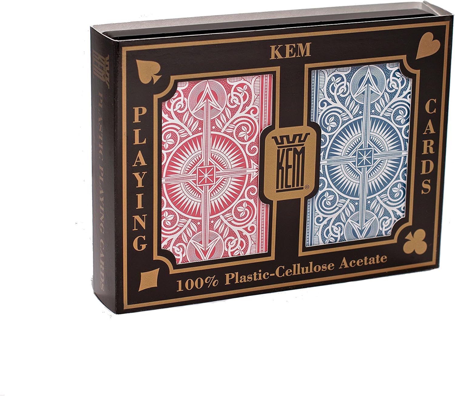 KEM Playing Cards Arrow Red and Blue - Bridge Size Pack of 2
