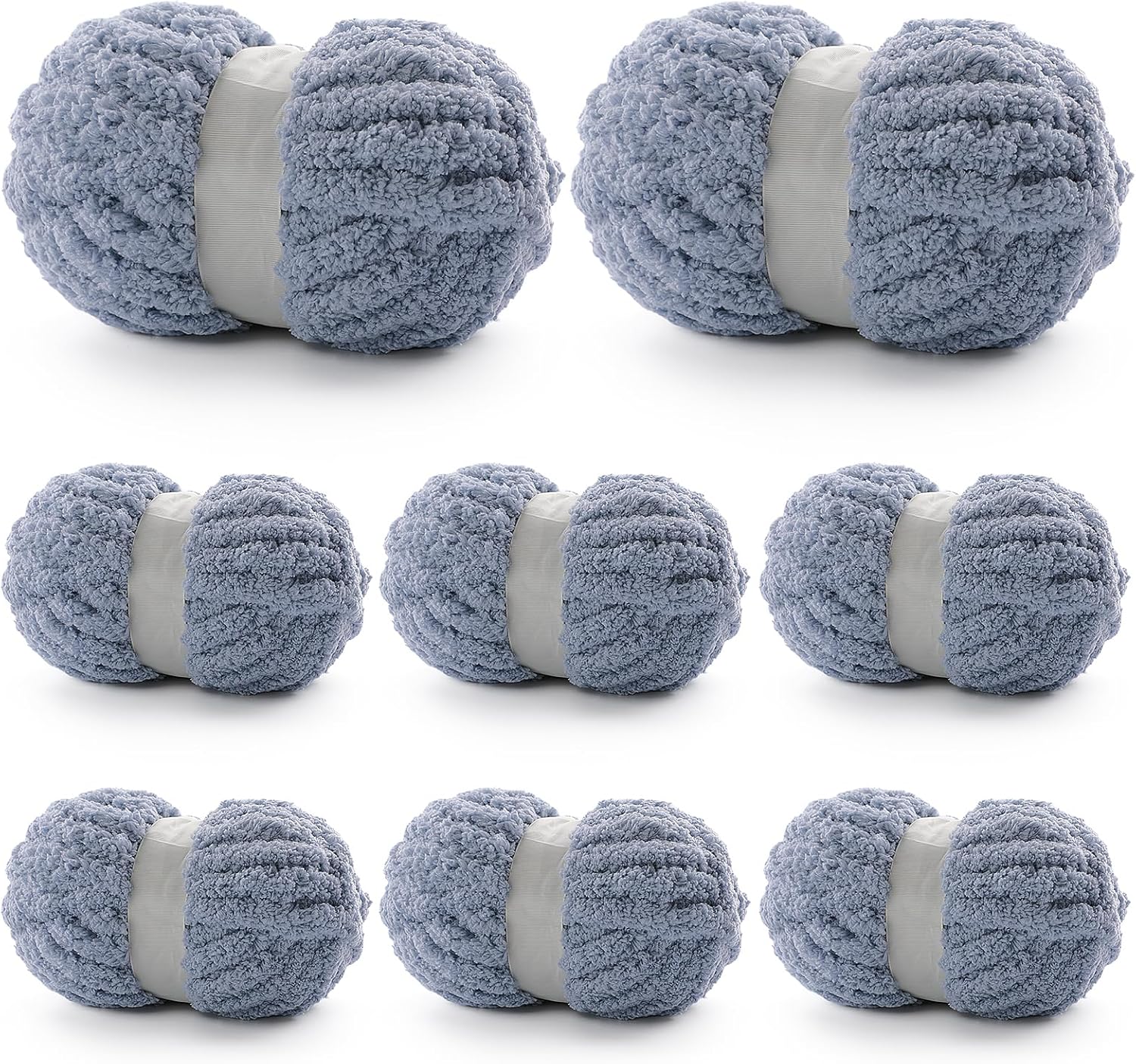8 Pack Chunky Yarn for Hand Knitting - Soft Chenille Yarn