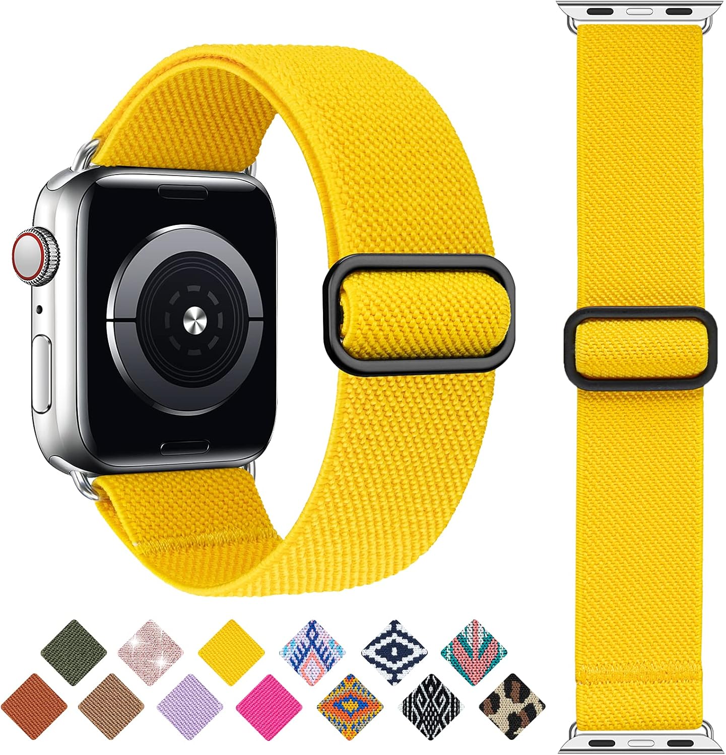 Adjustable Elastic Solo Loop Strap for Apple Watch 38/40mm - Comfort & Style!