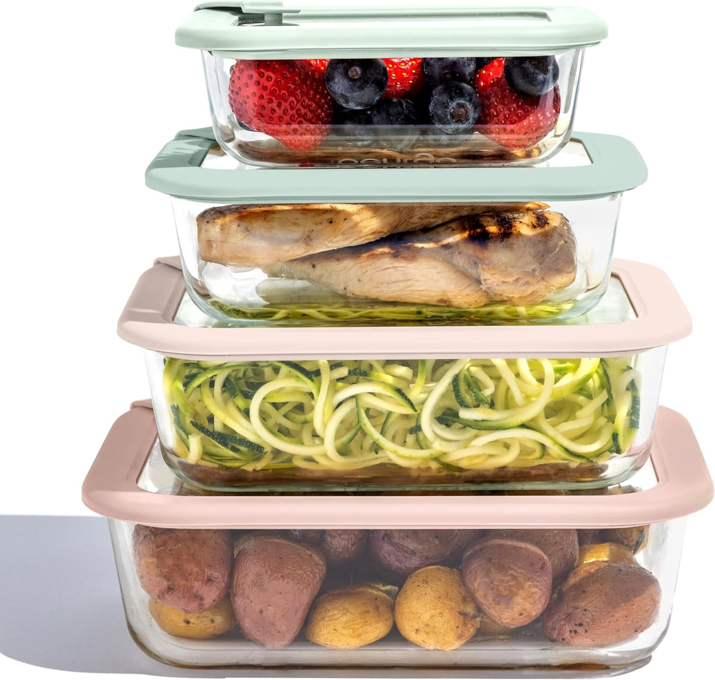 Bentgo Signature Leak-Proof Glass Food Storage Set - 8 Pieces