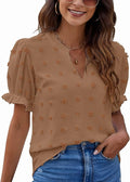 Blooming Jelly Womens Puff Sleeve Summer Tops for Stylish Comfort