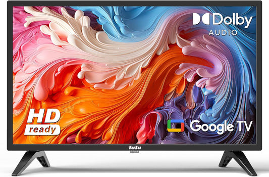 Crystal Clear 24 HD Smart TV w/ Google TV & Dolby Audio