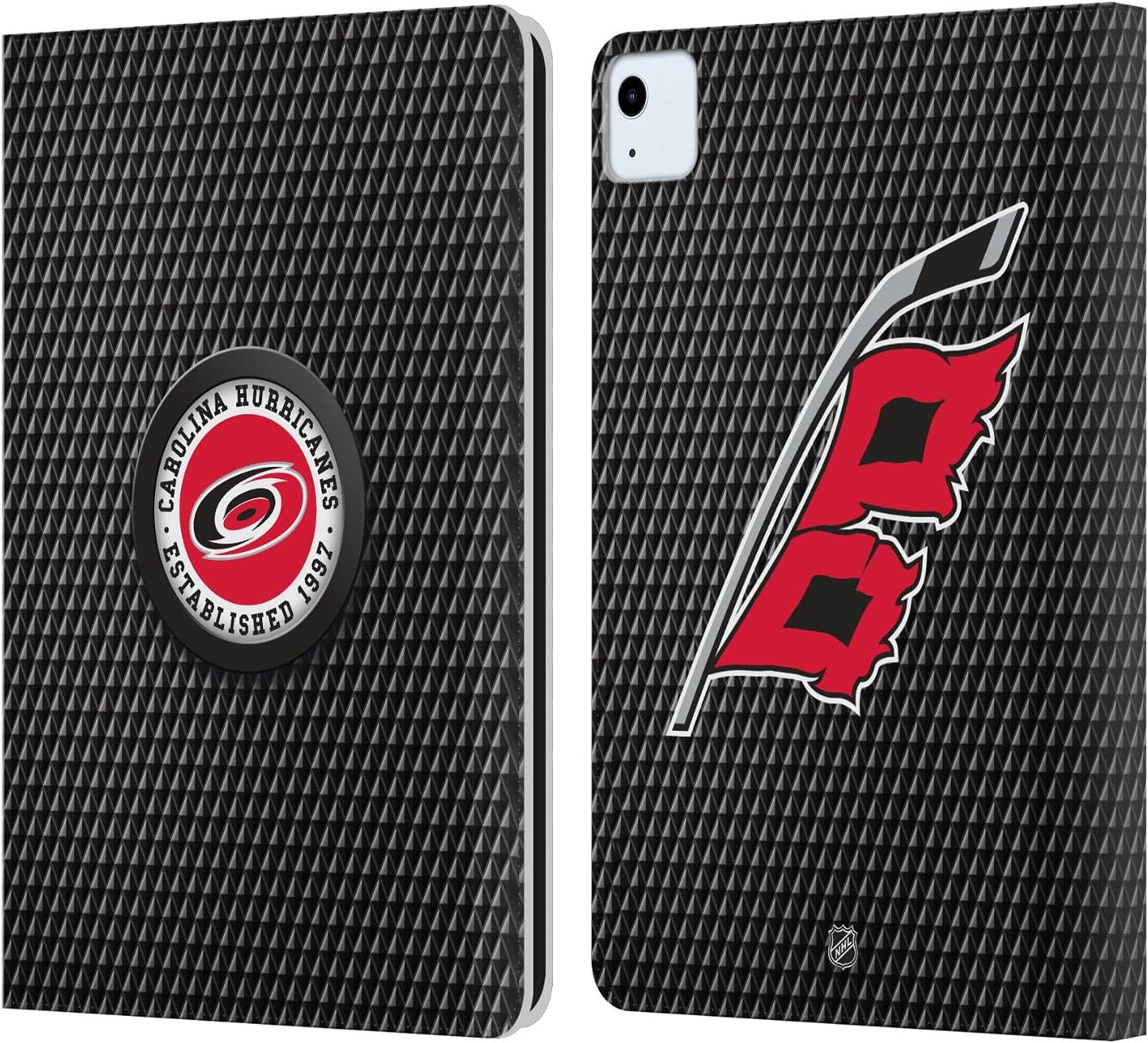 NHL Puck Texture Leather Wallet Case for iPad Air 11 2020/2022